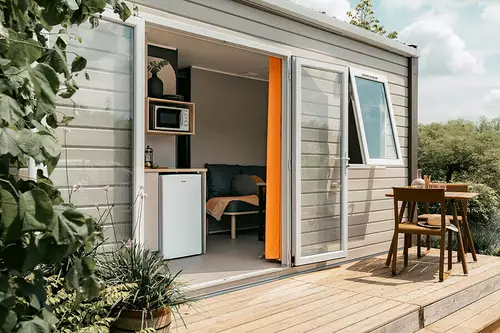 une photo de d'un mobil-hme de 1 chambre et pour 2 personnes